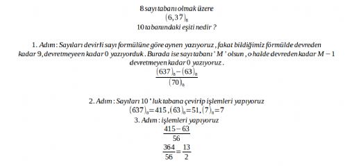 Devirli Ondalk Saylar Forml