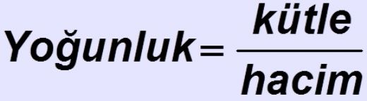 Yoğunluk Formülü Nedir?